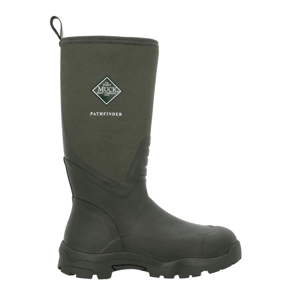 MUCK BOOTS MEN'S PATHFINDER ROLL DOWN MUCKPROOF BOOT - OLIVE - LEFT SIDE 