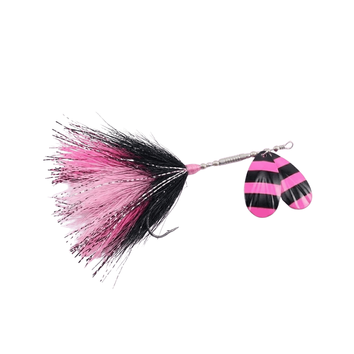 MUSKY MADNESS BAITS MARABOU TAIL MUSKY LURE PINK BLACK