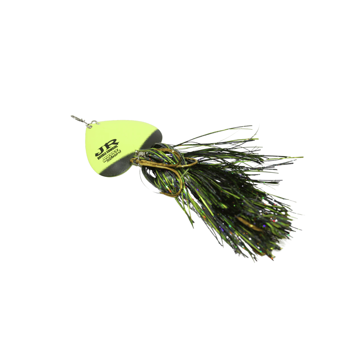 MUSKY MAYHEM TACKLE JR DBL COWGIRL BLACK CHARTREUSE IMAGE