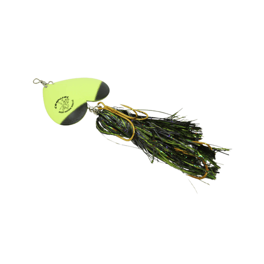 MUSKY MAYHEM TACKLE DOUBLE COWGIRL 10IN CHARTREUSE/BLACK/CHARTREUSE