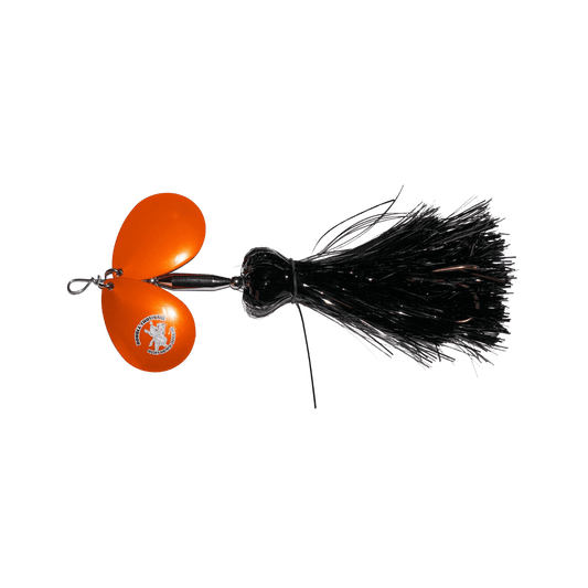 MUSKY MAYHEM TACKLE DOUBLE SHOWGIRL 8IN BLACK/ORANGE