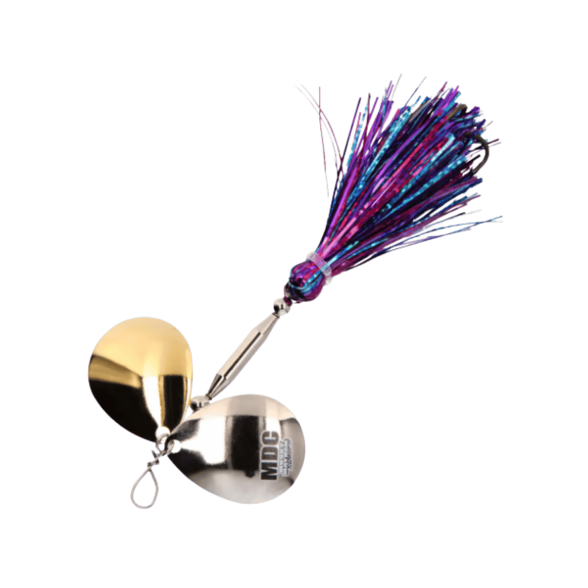 MUSKY MAYHEM TACKLE MICRO DOUBLE COWGIRL SPINNER 5" TEQUILAGOLD