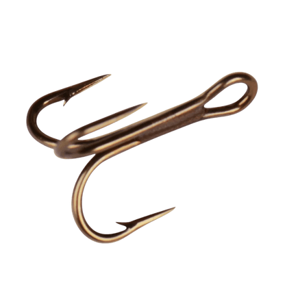 MUSTAD TREBLE HOOKS 5PK - BRONZE - INCLINE ANGLE