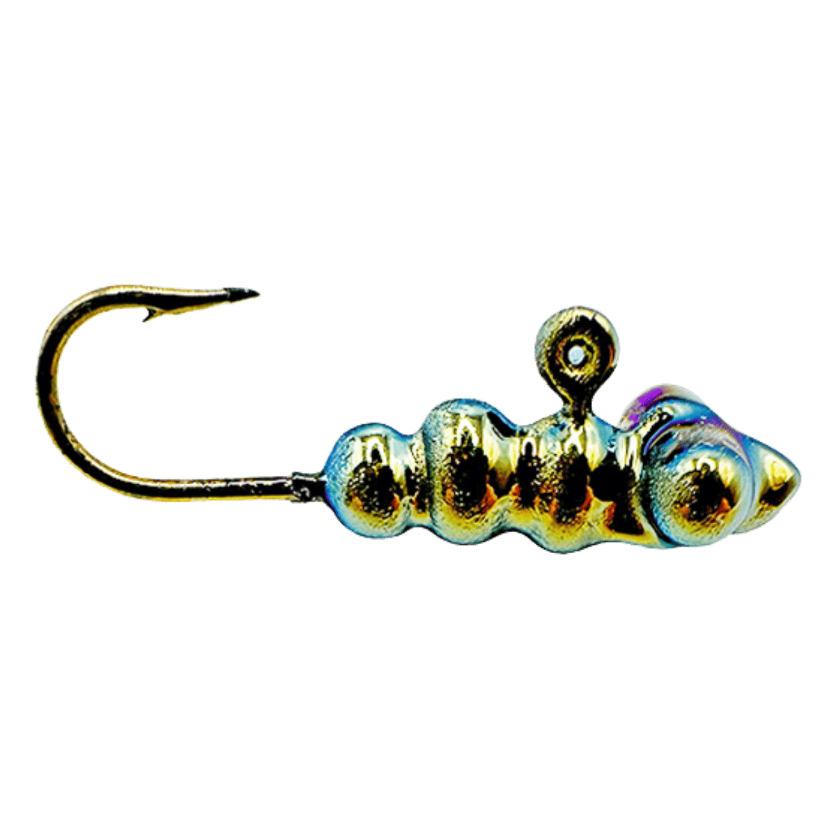 MAD SCIENTIST TACKLE LARVA BUG ICE JIG BLACK SCALES HOOK SIZE 8 GOLD