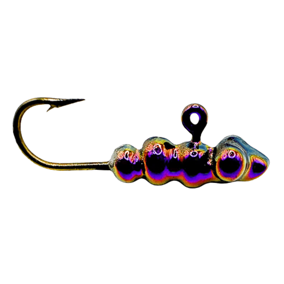 MAD SCIENTIST TACKLE LARVA BUG ICE JIG BLACK SCALES HOOK SIZE 8 GREEN