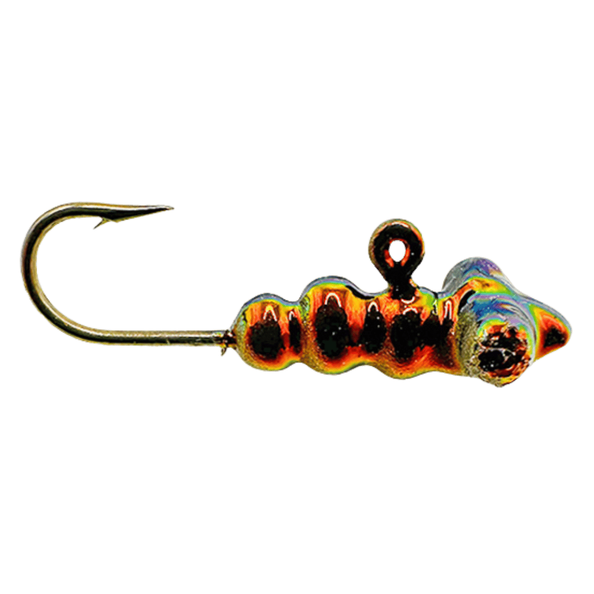MAD SCIENTIST TACKLE LARVA BUG ICE JIG BLACK SCALES HOOK SIZE 8 BLUE