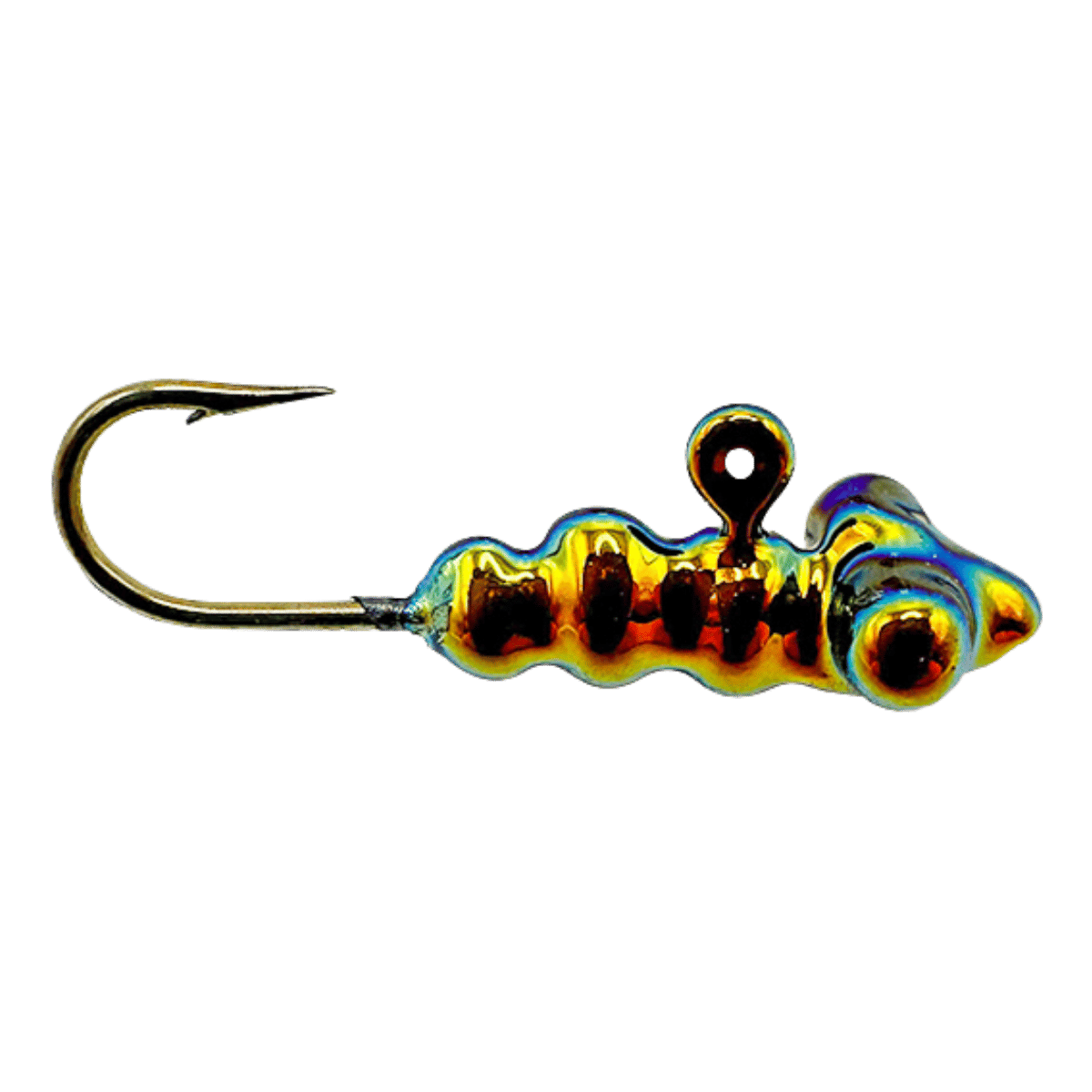 MAD SCIENTIST TACKLE LARVA BUG ICE JIG BLACK SCALES HOOK SIZE 8 RED