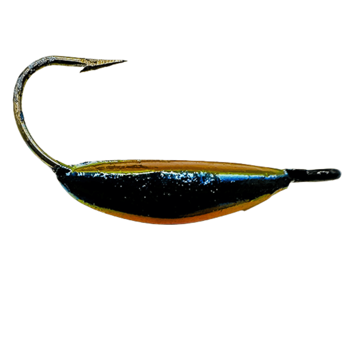 MAD SCIENTIST TACKLE MOONLIGHT ICE JIG BLACK SCALES HOOK SIZE 2 GREEN