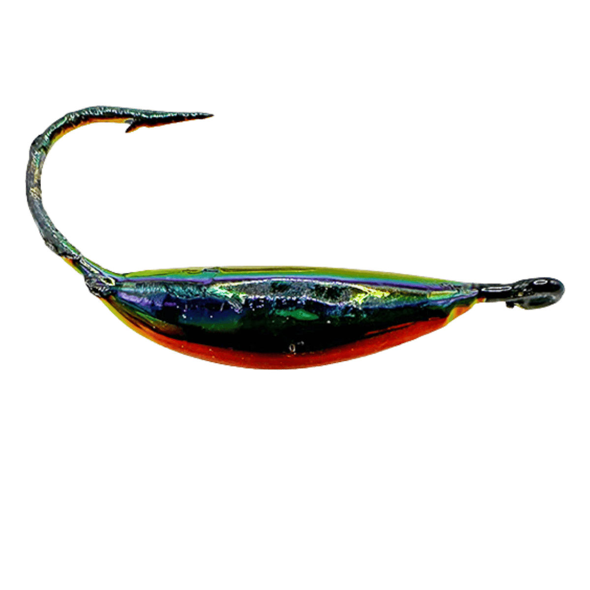 MAD SCIENTIST TACKLE MOONLIGHT ICE JIG BLACK SCALES HOOK SIZE 2 BLUE