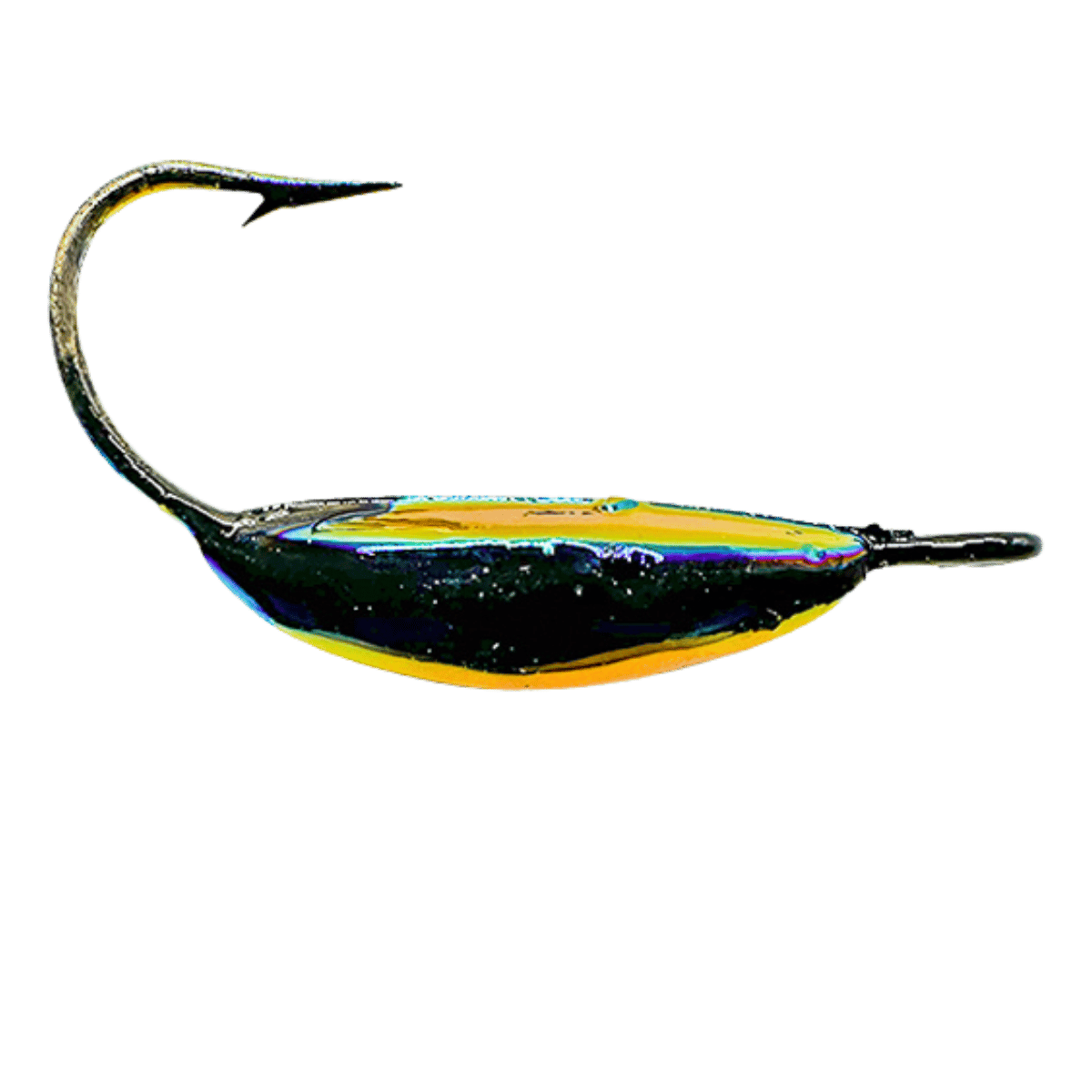 MAD SCIENTIST TACKLE MOONLIGHT ICE JIG BLACK SCALES HOOK SIZE 2 NATURAL