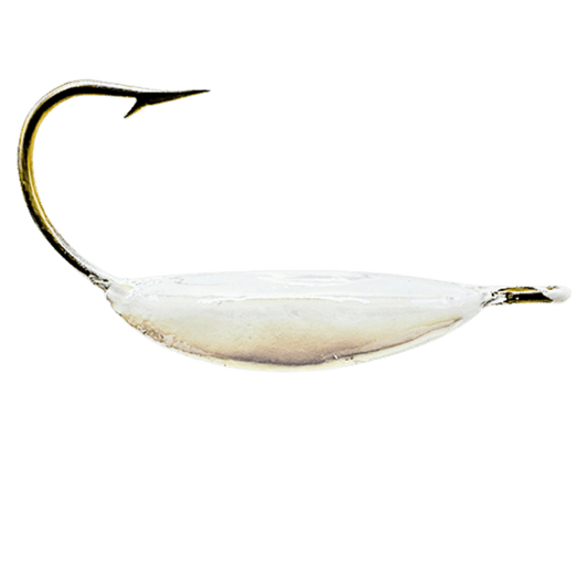 MAD SCIENTIST TACKLE MOONLIGHT ICE JIG PEARL SCALES HOOK SIZE 2 GOLD