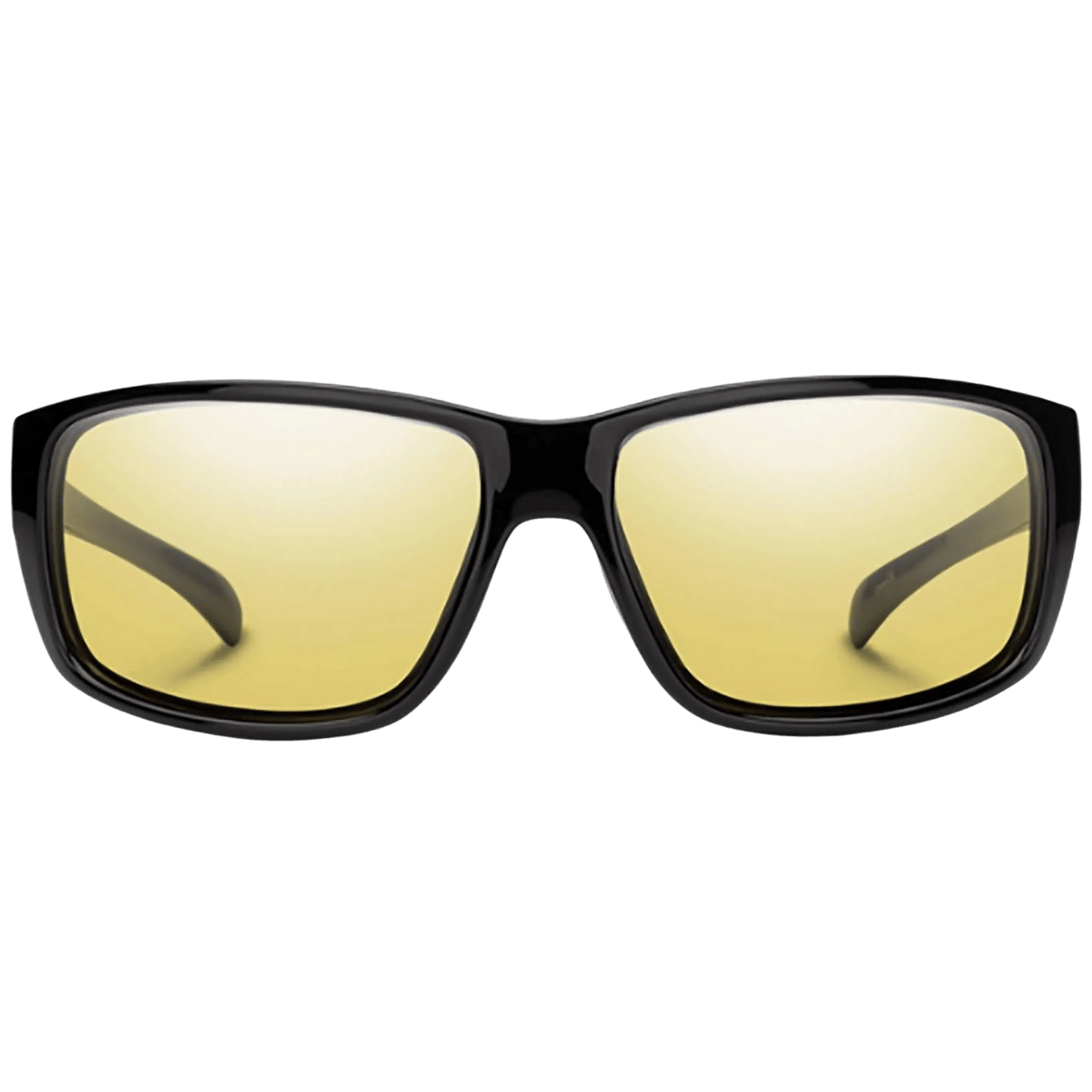 SUNCLOUD MILESTONE SUNGLASSES - BLACK WITH POLARIZED YELLOW - FRONT VIEW