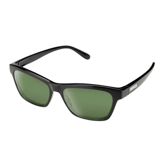 SUNCLOUD QUEST SUNGLASSES - BLACK WITH POLARIZED GRAY GREEN