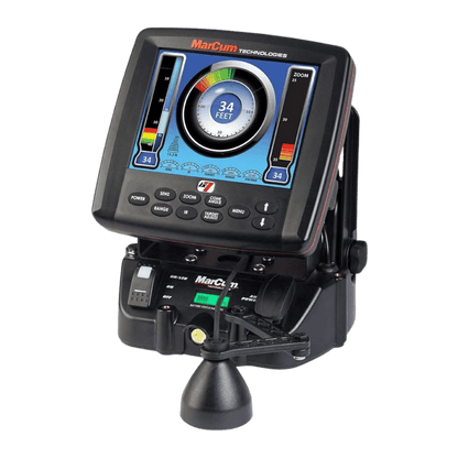 MARCUM DIGITAL LX-7 LITHIUM COMBO SONAR SYSTEM - BLACK - 8IN LCD - SIDE FRONT VIEW