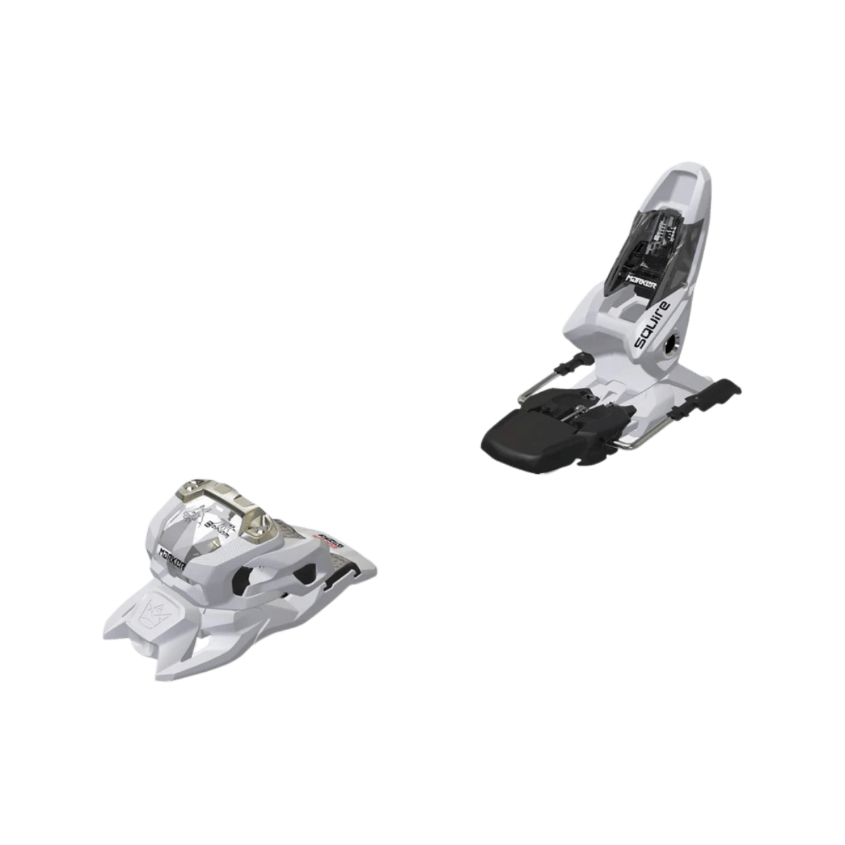 MARKER SQUIRE 11 BINDINGS 100 MM -  WHITE - SIDE FRONT VIEW