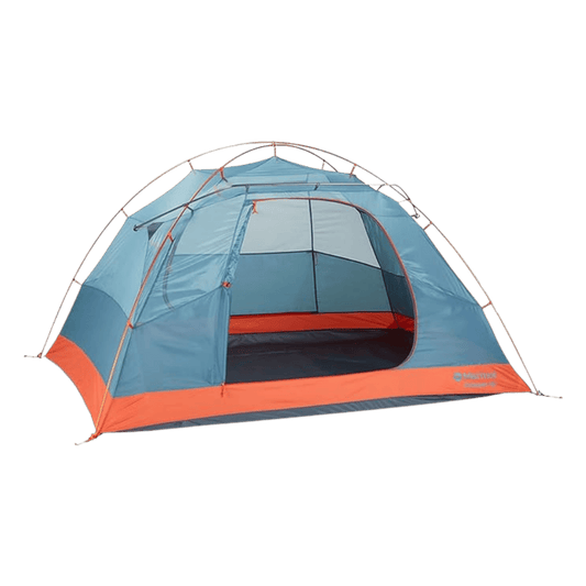 MARMOT CATALYST 3P TENT - RED SUN/CASCADE BLUE - FRONT VIEW