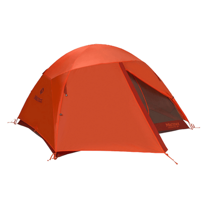 MARMOT CATALYST 3P TENT - RUSTED ORANGE/CINDER - FRONT VIEW (COVERED)