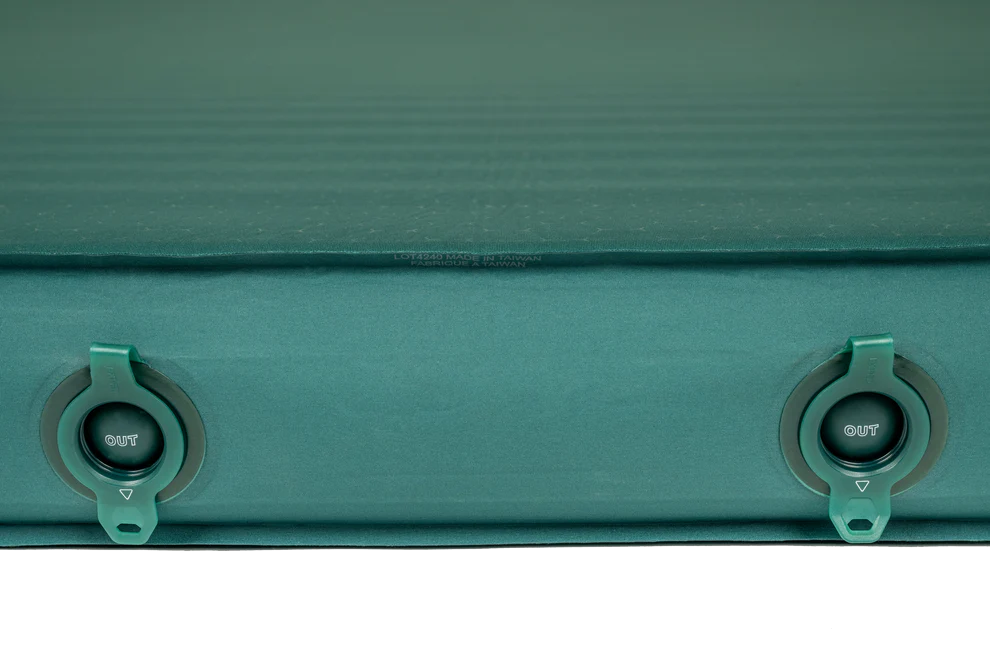 EXPED MEGAMAT DUO SLEEPING PAD - MEDIUM - CYPRESS air purging holes