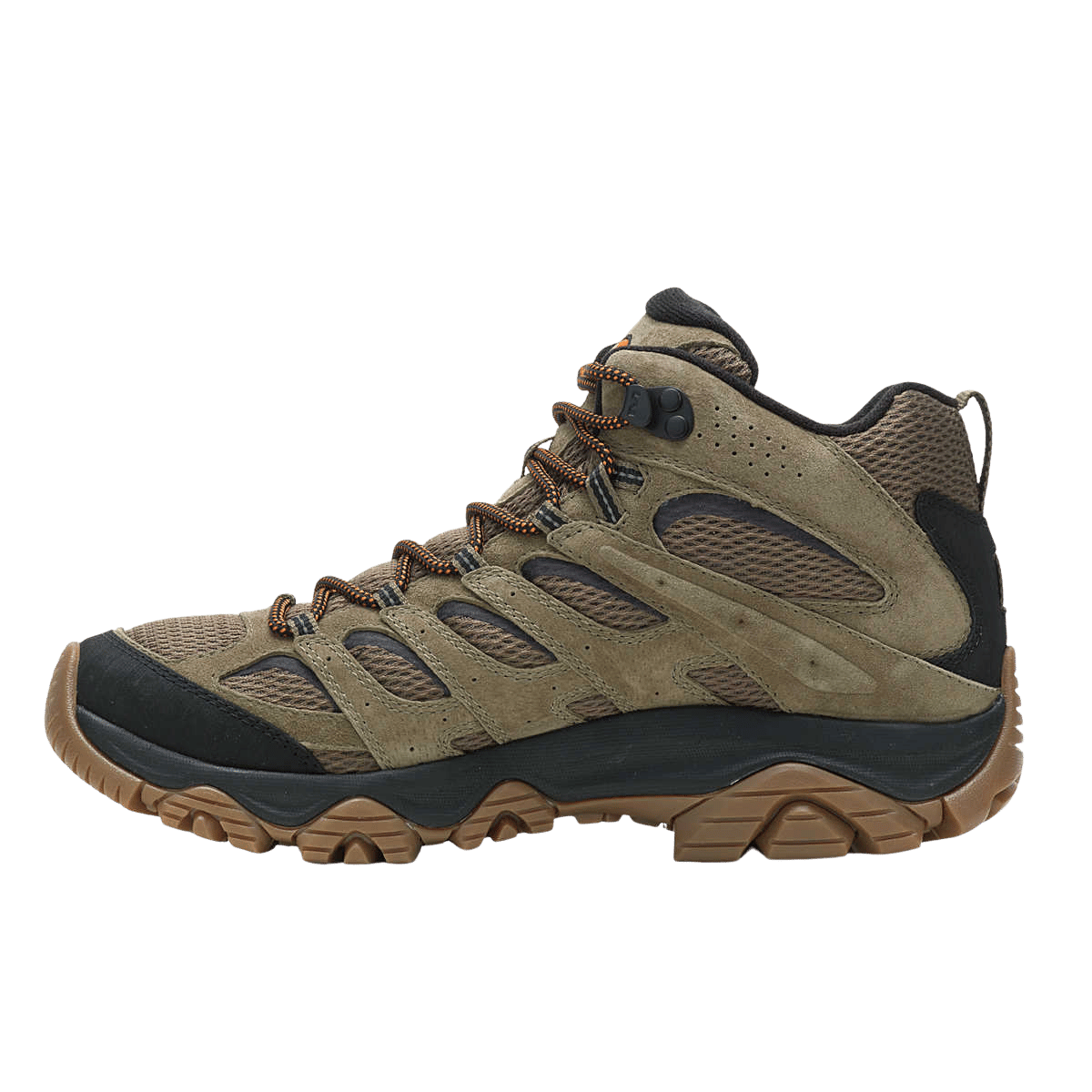 MERRELL MOAB 3 MID WATERPROOF WIDE – OLIVE/GUM - SIDE VIEW