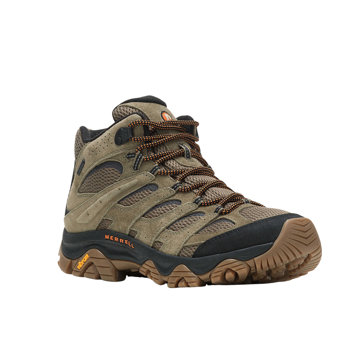 MERRELL MOAB 3 MID WATERPROOF WIDE – OLIVE/GUM - FRONT VIEW