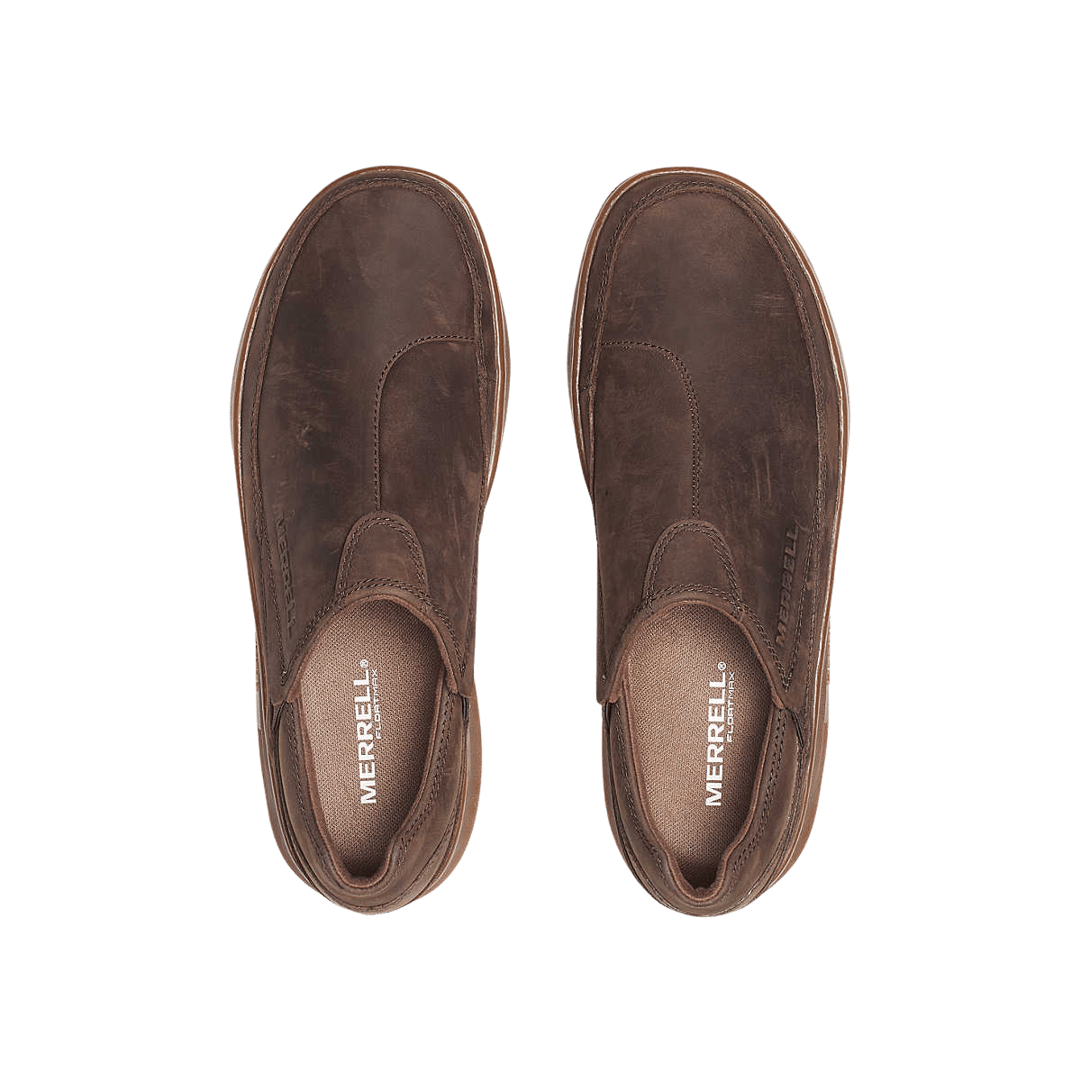 MERRELL SILVO MOC - COFFEE - TOP VIEW