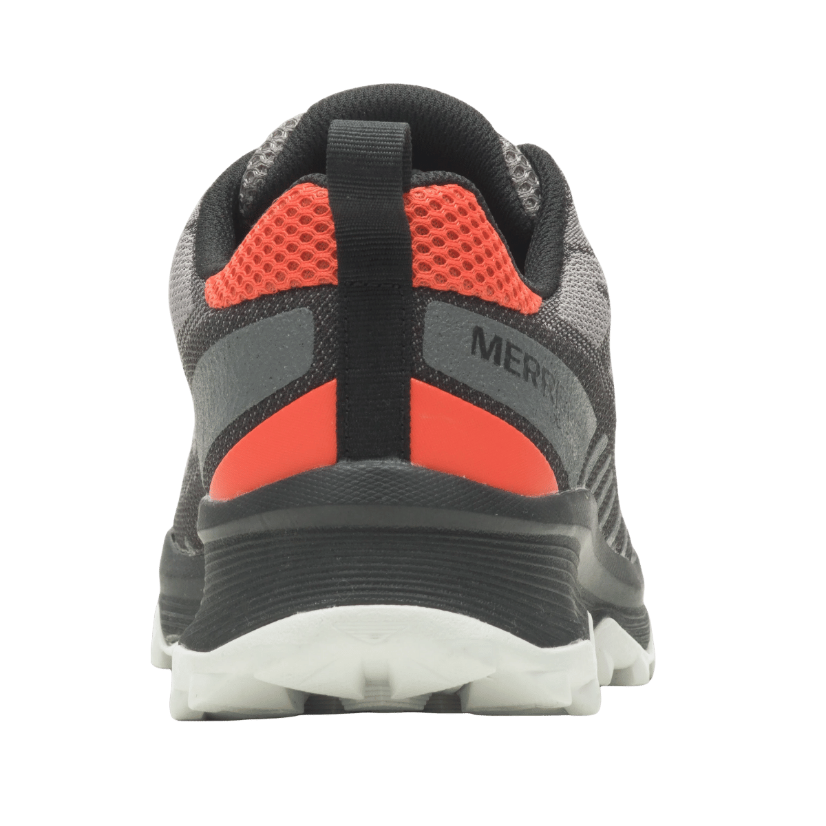 MERRELL SPEED ECO WATERPROOF – CHAR/TANGERINE - BACK VIEW