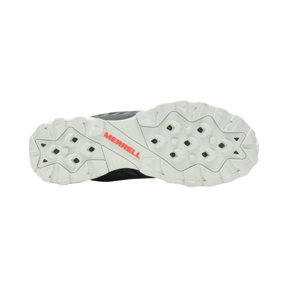 MERRELL SPEED ECO WATERPROOF – CHAR/TANGERINE - BOTTOM SOLE VIEW