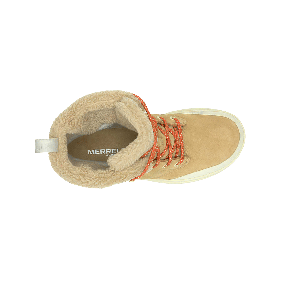 MERRELL WOMEN'S MARQUETTE THERMO LACE WATERPROOF- TAN - TOP VIEW