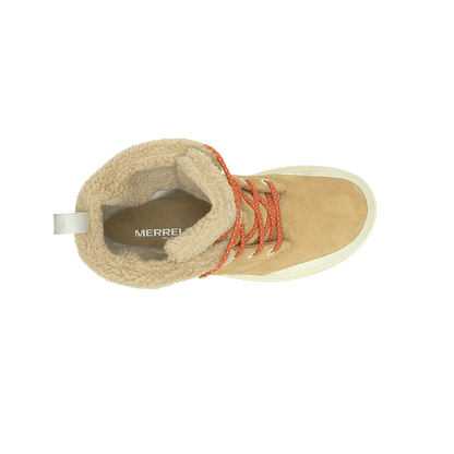 MERRELL WOMEN'S MARQUETTE THERMO LACE WATERPROOF- TAN - TOP VIEW