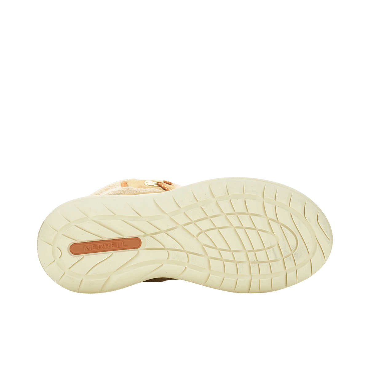 MERRELL WOMEN'S MARQUETTE THERMO LACE WATERPROOF- TAN - OUTSOLE VIEW
