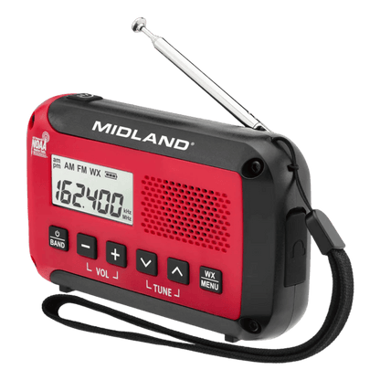 MIDLAND EMERGENCY WEATHER ALERT RADIO W/ BATT - RIGHT SIDE VIEW