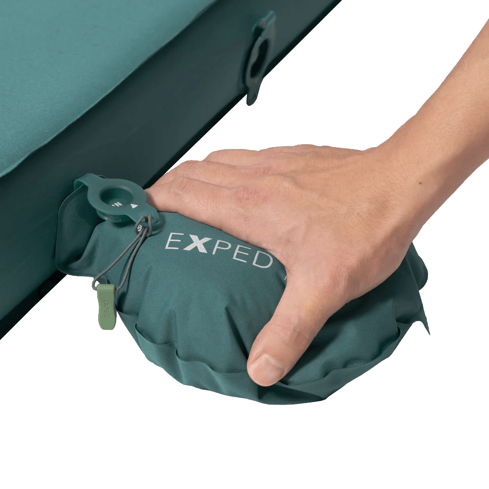EXPED MEGAMAT DUO SLEEPING PAD - LW+  CYPRESS getting blown up.
