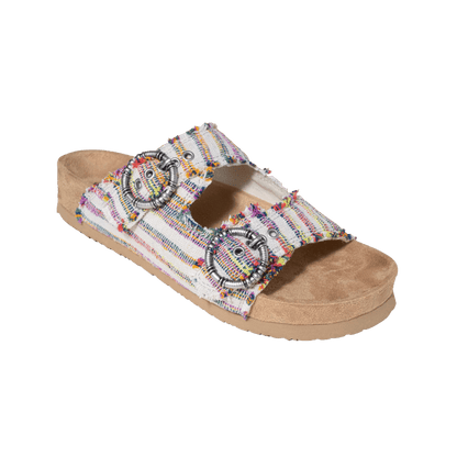 MINNETONKA WOMEN'S GEORGINE SANDAL - FIESTA STRIPE - SIDE VIEW