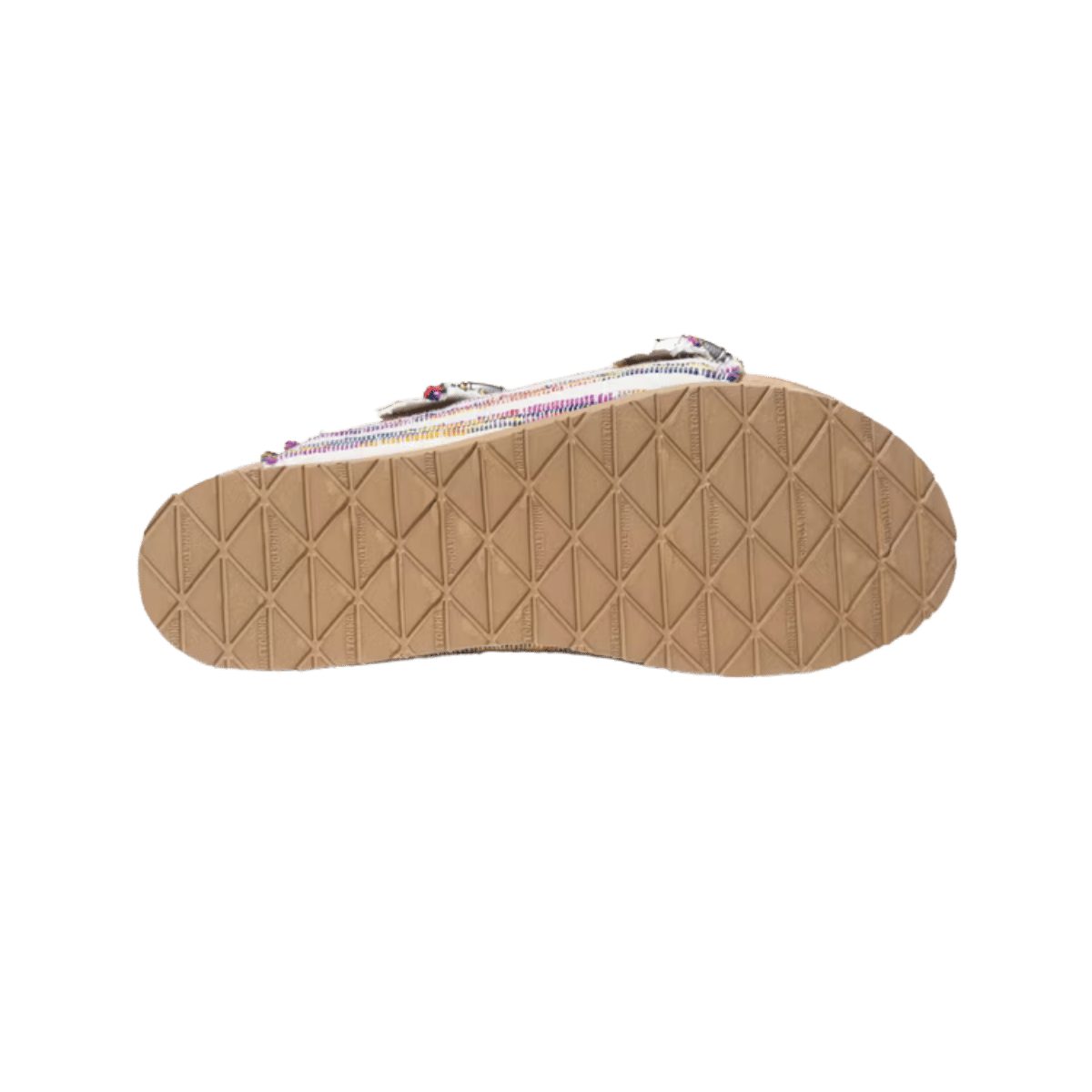 MINNETONKA WOMEN'S GEORGINE SANDAL - FIESTA STRIPE - BOTTOM SOLE VIEW