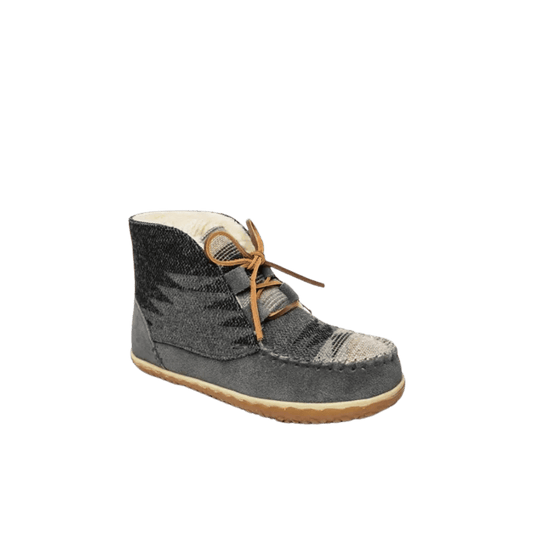 MINNETONKA WOMEN'S TORREY KNIT CHUKKA - GREY MULTI - SIDE VIEW