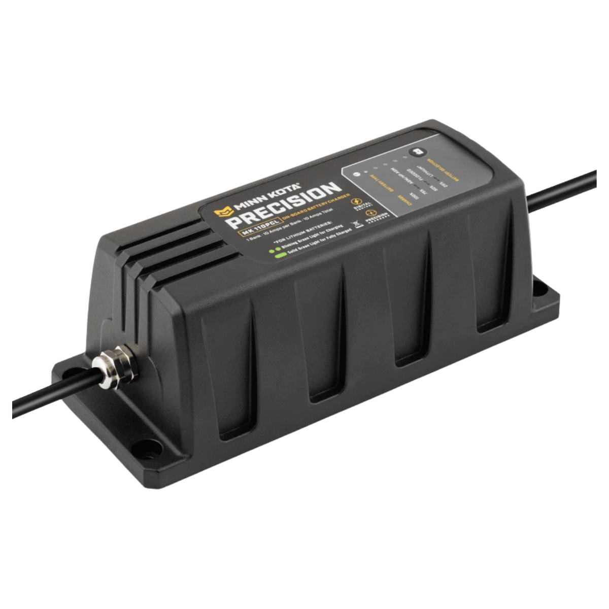 MINNKOTA MK-110 PRECISION PCL 1 BANK X 10 AMPS FRONT SIDE VIEW