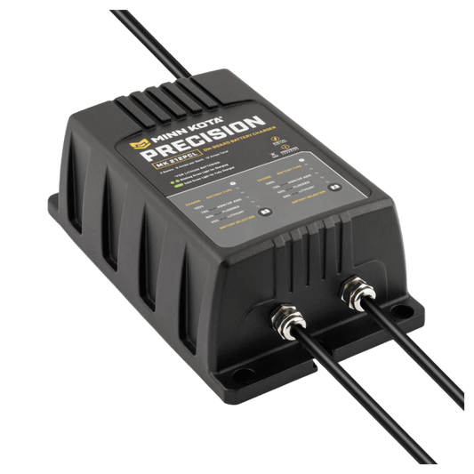 MINNKOTA MK-212 PRECISION PCL 2 BANKS 6 AMPS FRONT SIDE VIEW