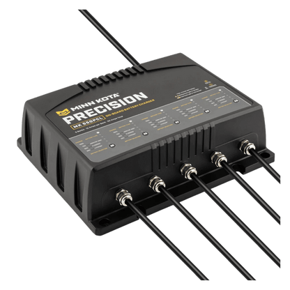MINNKOTA MK-550PCL CHARGER 5 BANK X 10 AMPS FRONTS SIDE VIEW