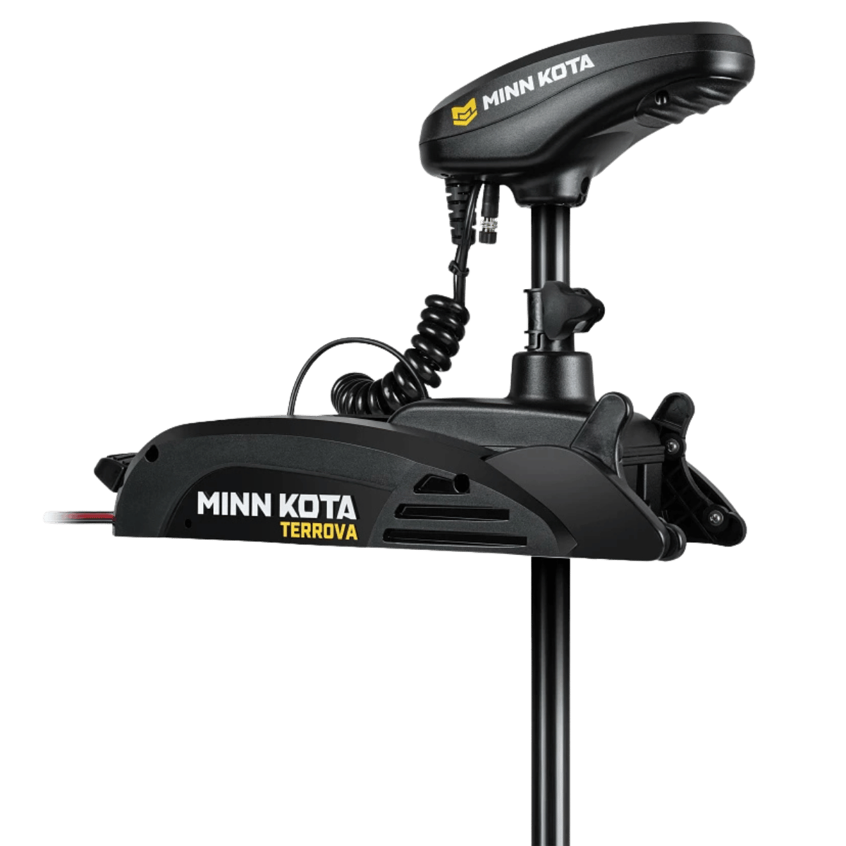 MINNKOTA TERROVA TROLLING MOTOR 60 INCH 24 VOLTS FRONT SIDE VIEW