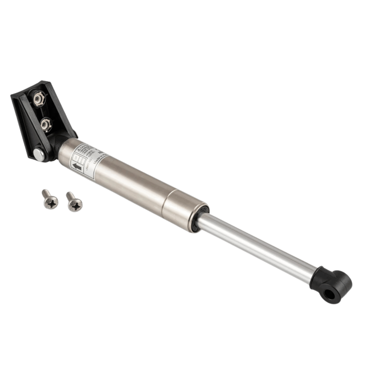 MINNKOTA ULTREX LIFT ASSIST CYLINDER 115/52 INCH TOP SIDE VIEW WITH SCREWS