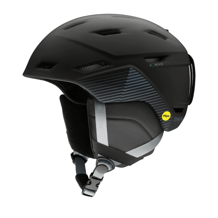 MISSION MIPS HELMET MATTE BLACK STRIPES