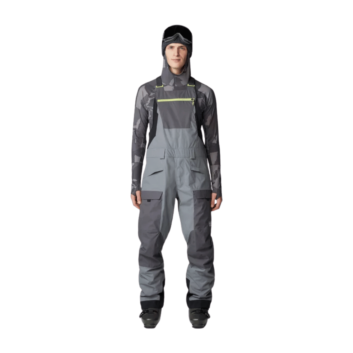 MOUNTAIN HARDWEAR MEN'S FIREFALL BIB - VOLCANIC FOIL - FRONT VIEW