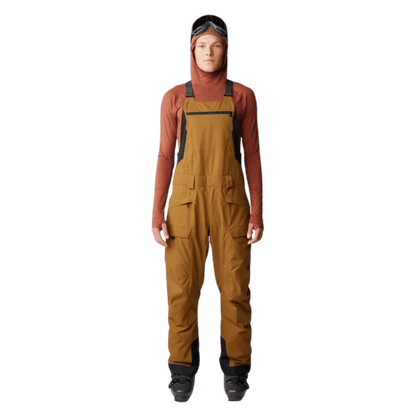 MOUNTAIN HARDWEAR FIREFALL BIB - GOLDEN BROWN - FRONT VIEW