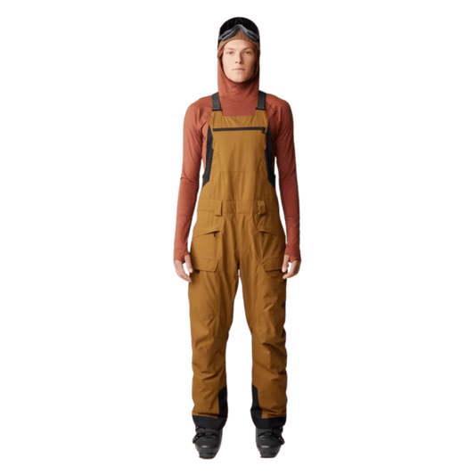 MOUNTAIN HARDWEAR FIREFALL BIB - GOLDEN BROWN - FRONT VIEW