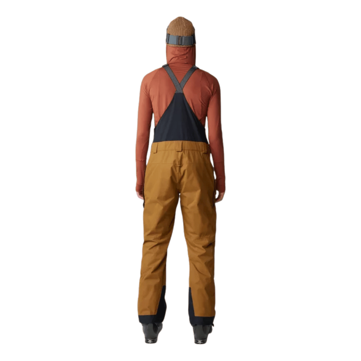 MOUNTAIN HARDWEAR FIREFALL BIB - GOLDEN BROWN -  BACK VIEW