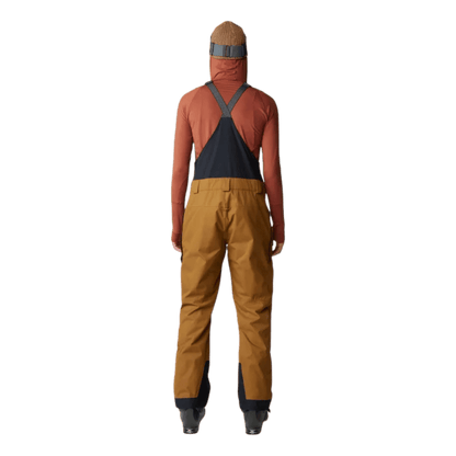 MOUNTAIN HARDWEAR FIREFALL BIB - GOLDEN BROWN -  BACK VIEW