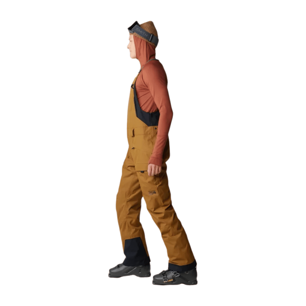 MOUNTAIN HARDWEAR FIREFALL BIB - GOLDEN BROWN - SIDE VIEW