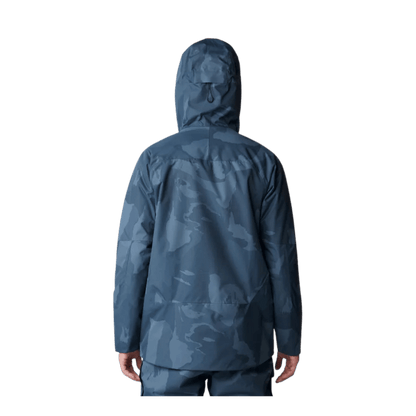 MOUNTAIN HARDWEAR MEN'S FIREFALL INSULATED JACKET - MOON BLUE OMBRE - BACK VIEW