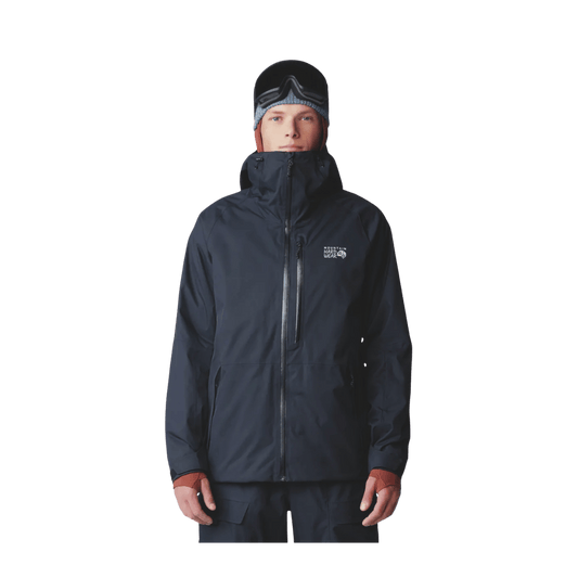 MOUNTAIN HARDWEAR MEN'S FIREFALL JACKET - BLACK - FRONT VIEW
