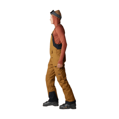 MOUNTAIN HARDWEAR MEN'S FIREFALL BIB - GOLDEN BROWN - SIDE VIEW